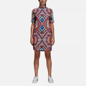 NWOT 
ADIDAS Originals 
Brazilian Farm Multi-Color Print High Neck Dress